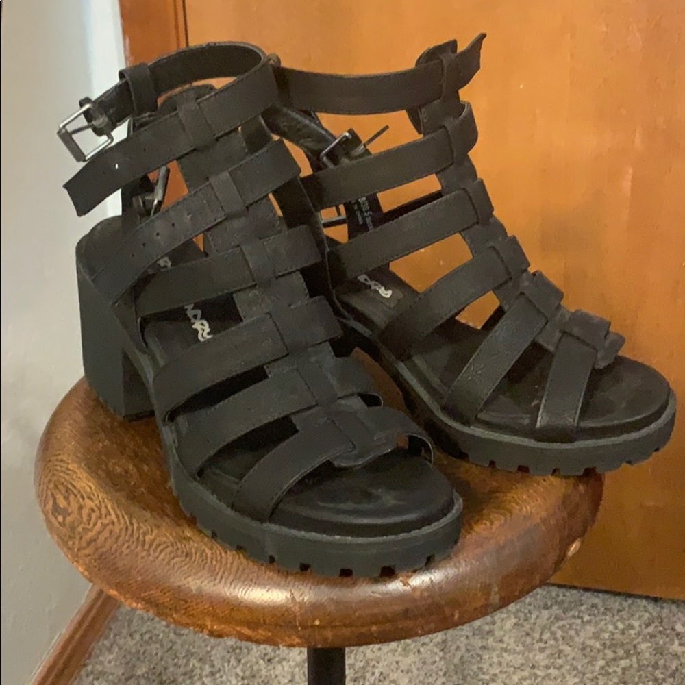 Black Gladiator Heels